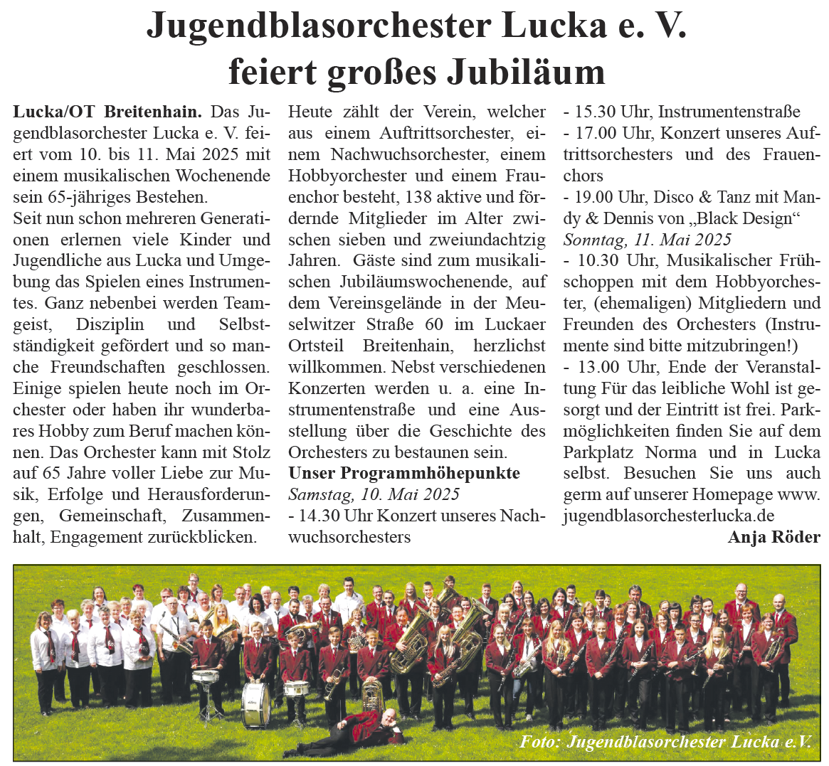Kurier Artikel JBL Jubiläum